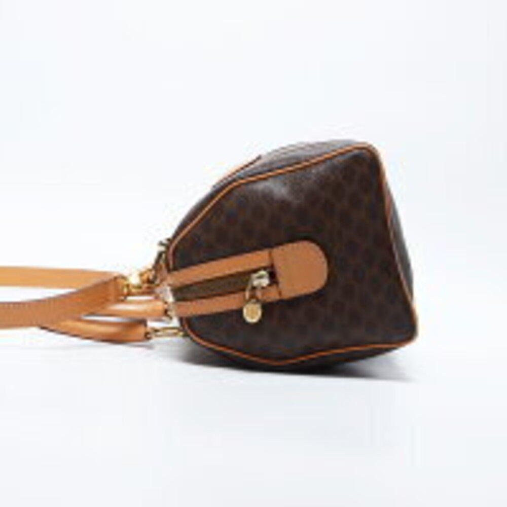 Celine Macadam Trinoff Logo Boston Bag Brown - Picture 4 of 12